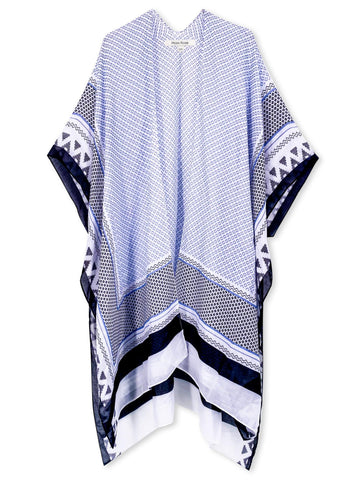 Cara Print Blue Kimono - Shopmossrose
